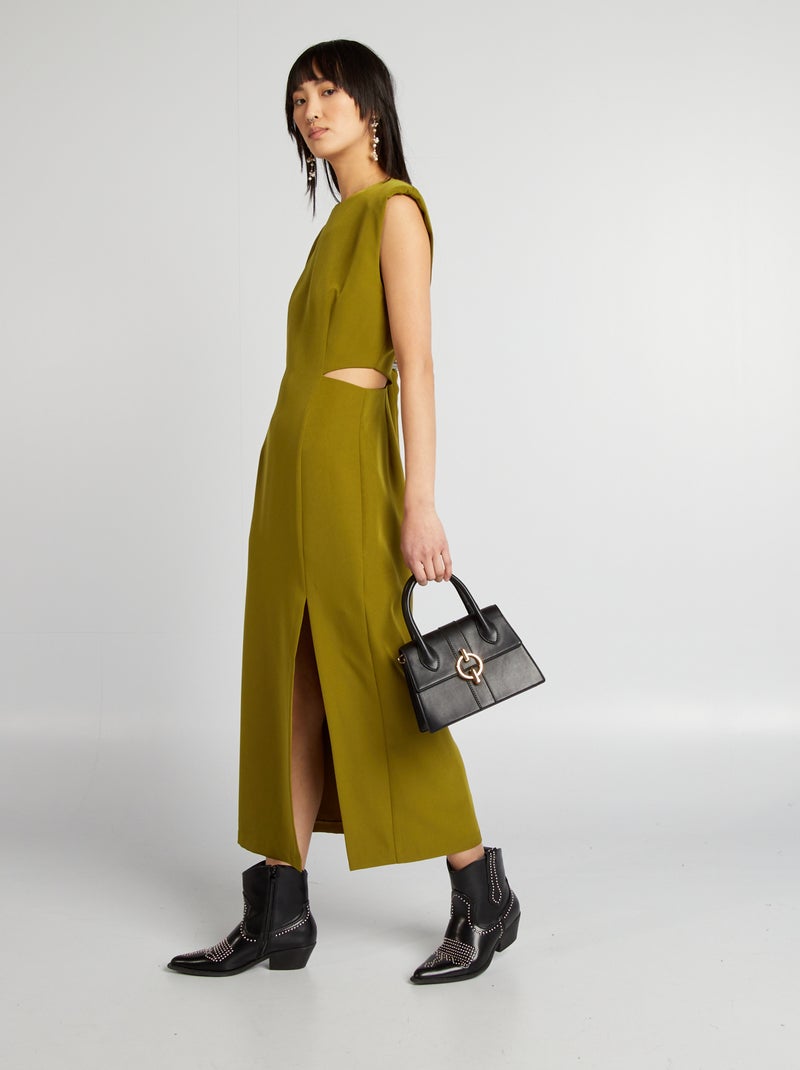 Vestito lungo con spalline VERDE - Kiabi