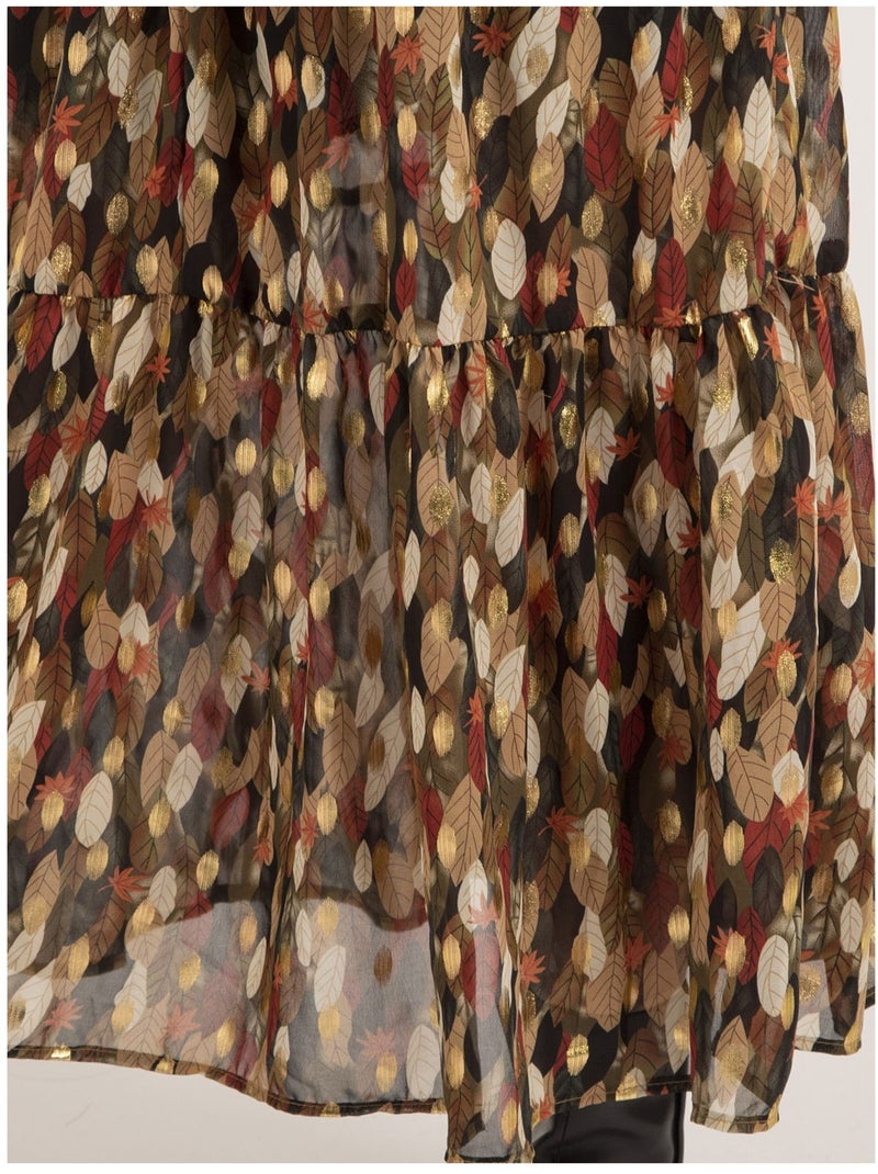 Vestito lungo con stampa IDETTA Cachi - Kiabi