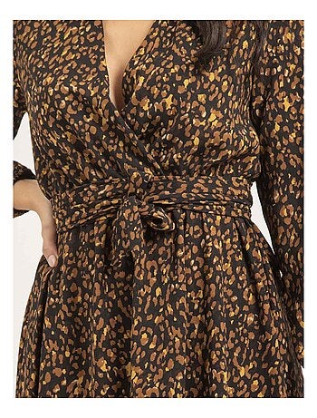 Vestito lungo con stampa ISLAND