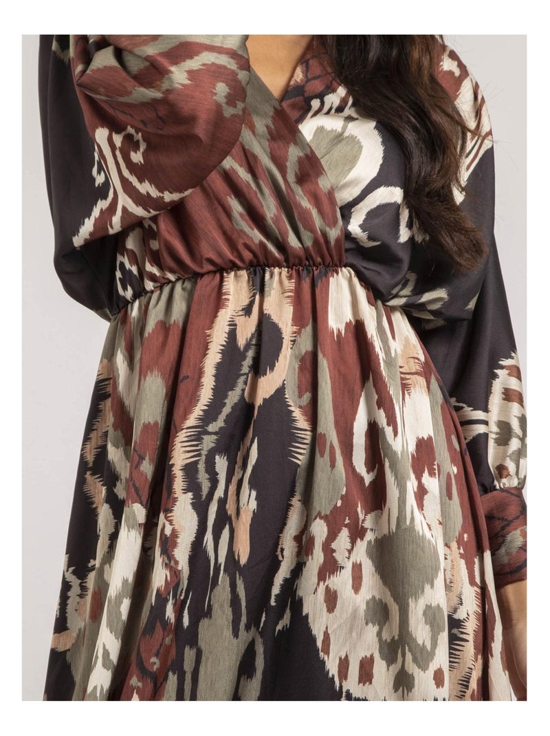 Vestito lungo con stampa IVECA Cachi - Kiabi