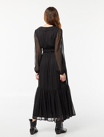 Vestito lungo con volant
