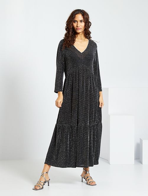 Vestito lungo da sera - nero/argento - Kiabi - 27.00€