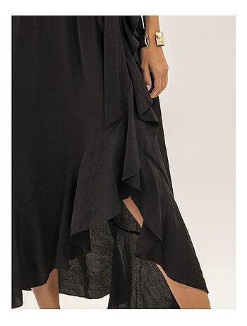Vestito lungo fluido con volant INIVA