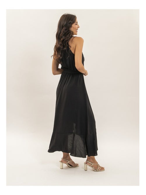 Vestito lungo fluido con volant INIVA - Kiabi