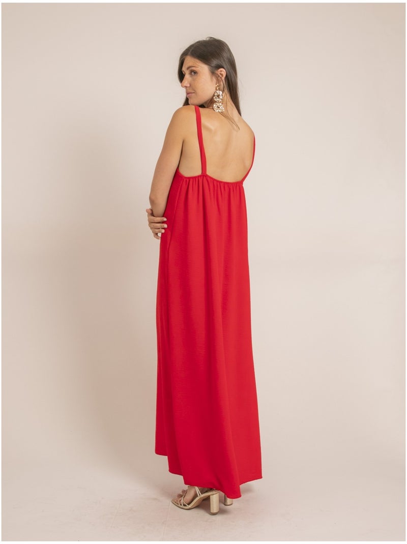 Vestito lungo fluido IDOZANE Rosso - Kiabi