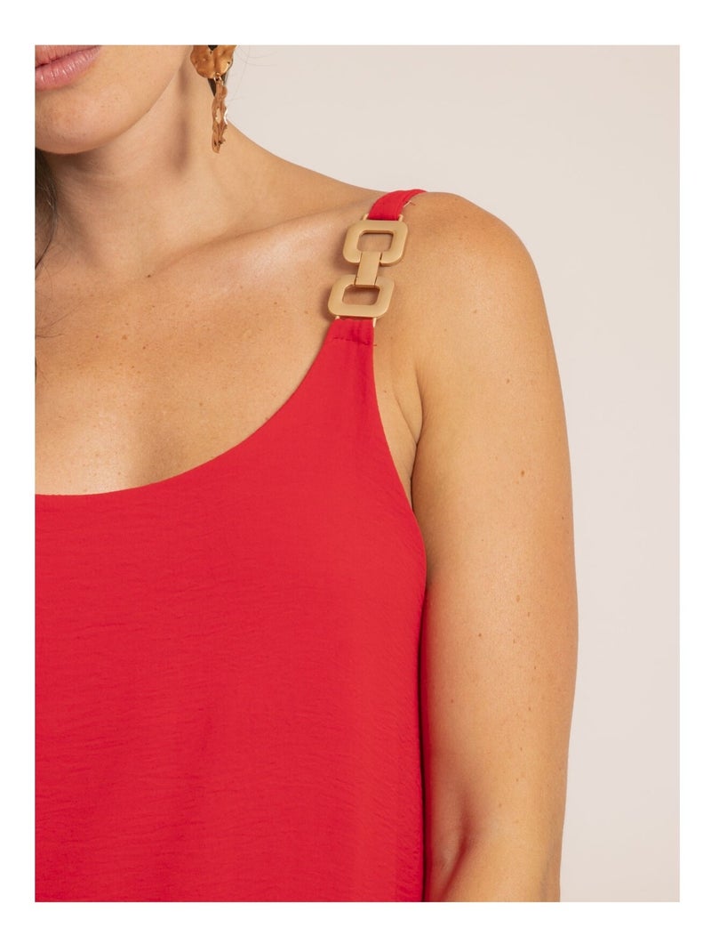Vestito lungo fluido IDOZANE Rosso - Kiabi