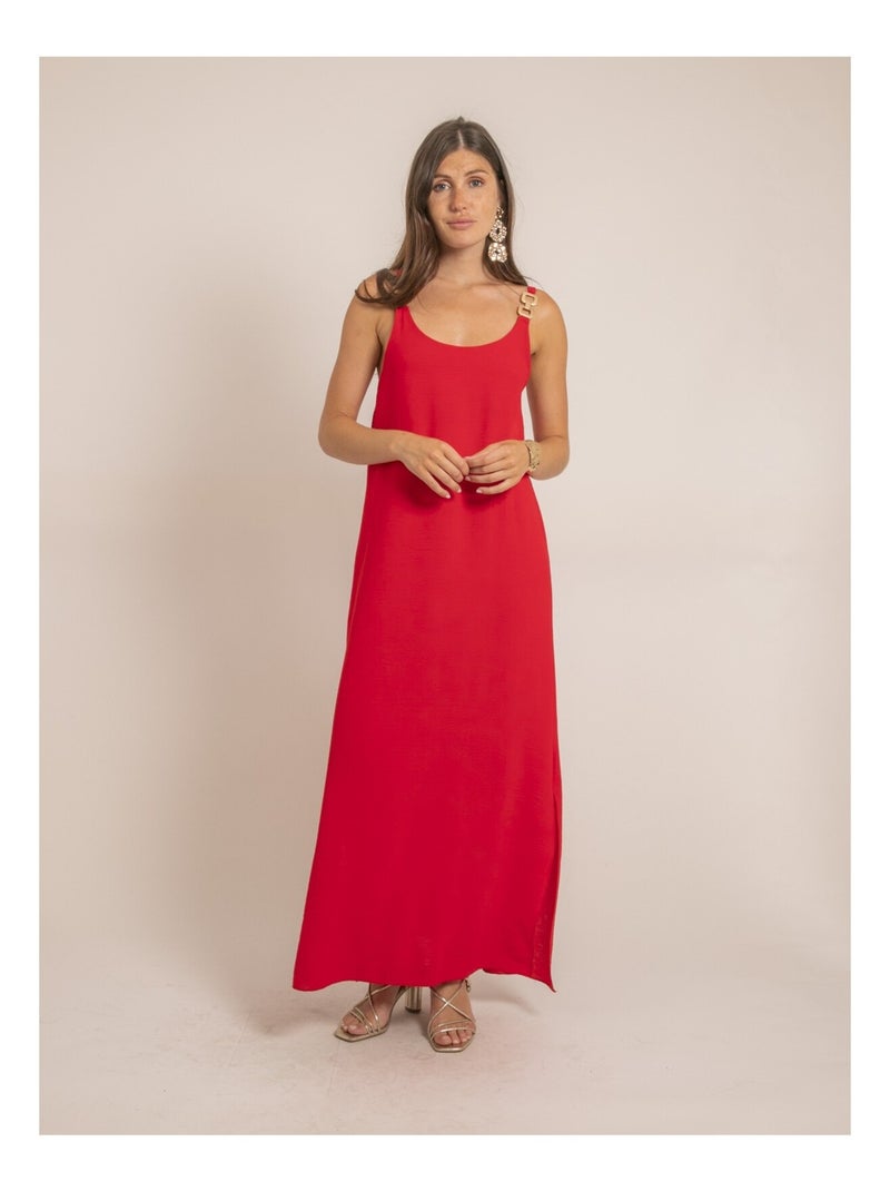 Vestito lungo fluido IDOZANE Rosso - Kiabi