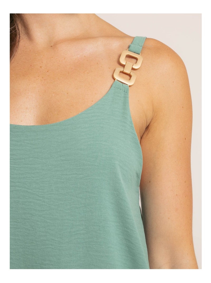 Vestito lungo fluido IDOZANE Verde pistacchio - Kiabi