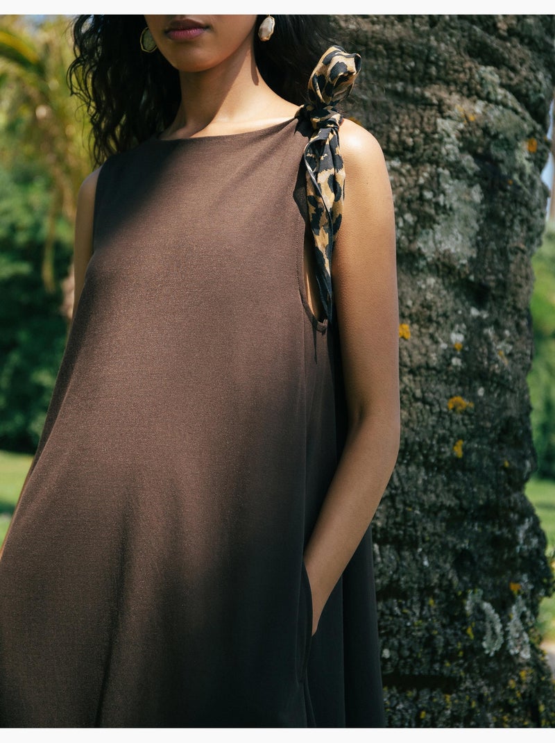 Vestito lungo fluido, MO Fashion Marrone - Kiabi