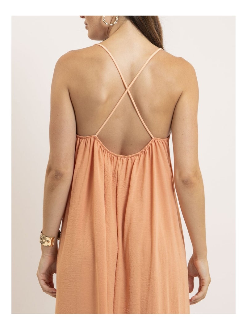 Vestito lungo IGGY Arancione corallo - Kiabi