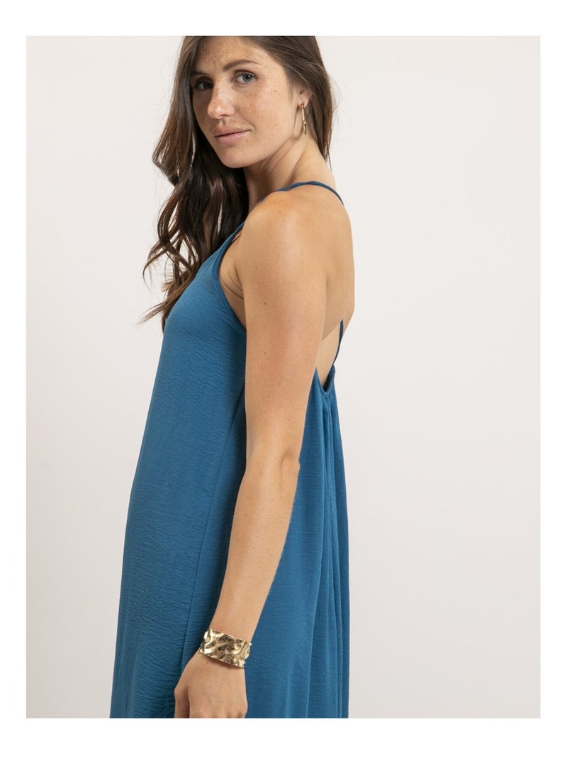 Vestito lungo IGGY Blu pavone - Kiabi