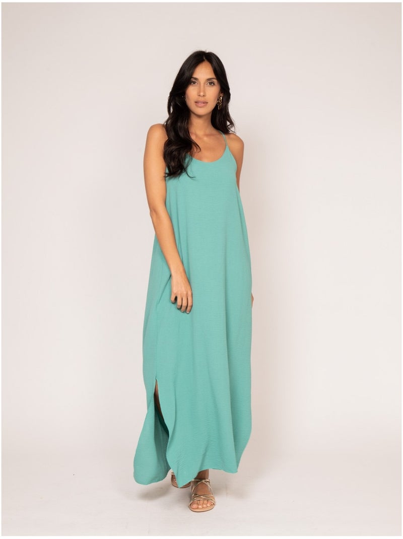 Vestito lungo IGGY Verde acqua - Kiabi