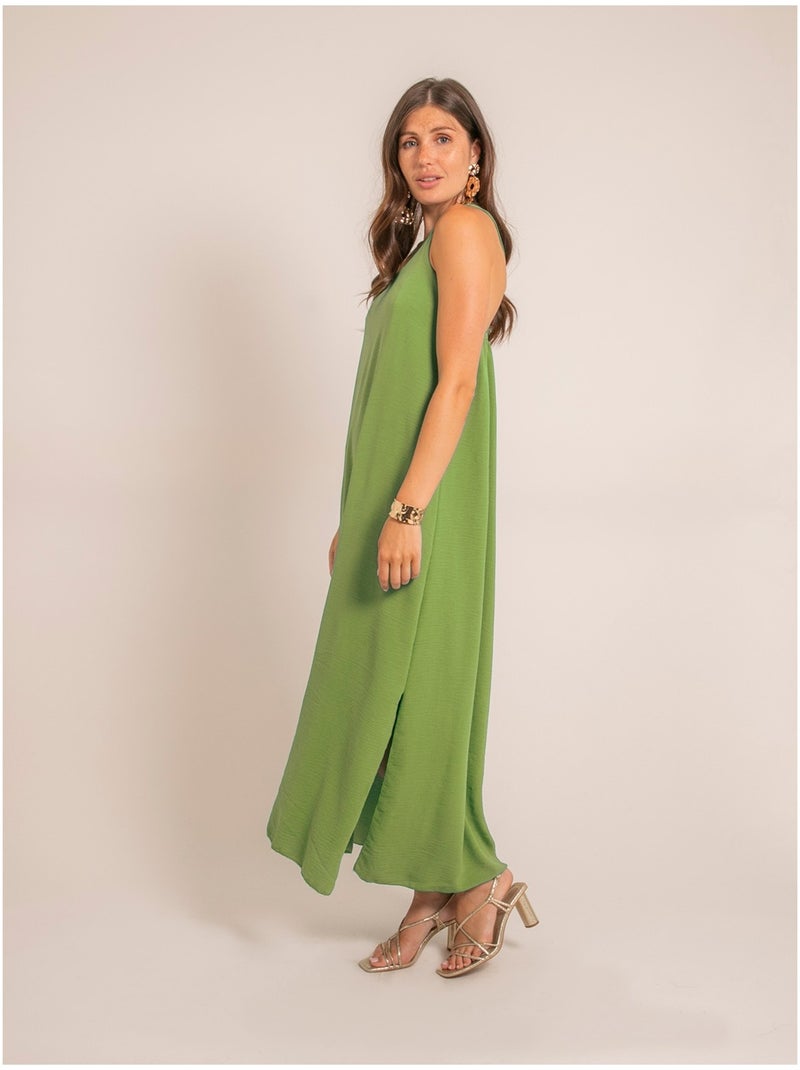 Vestito lungo IGGY Verde pistacchio - Kiabi