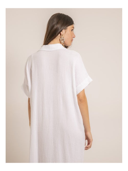 Vestito lungo in garza di cotone IPELOR - Kiabi