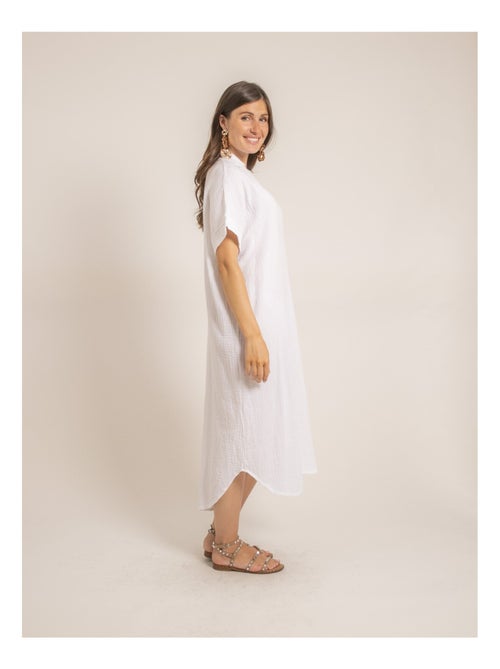 Vestito lungo in garza di cotone IPELOR - Kiabi