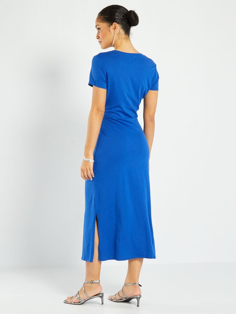 Vestito lungo in jersey blu - Kiabi