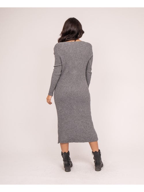 Vestito lungo in maglia a coste IVERNY - Kiabi Vestito lungo in maglia a coste IVERNY - Kiabi