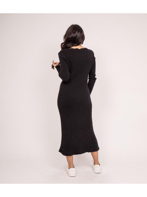 Vestito lungo in maglia a coste IVERNY - Kiabi
