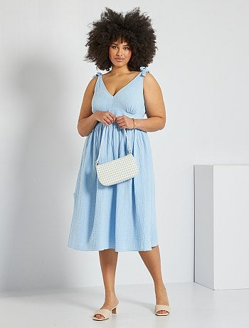 Saldi Vestiti lunghi taglie forti a prezzi scontati da donna - Moda - blu -  Kiabi