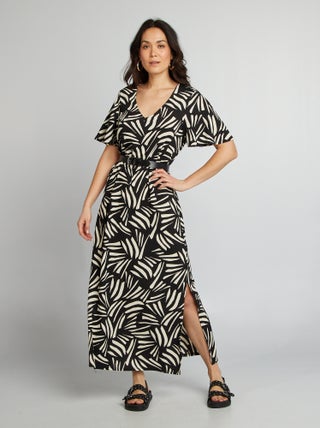 Vestito lungo in maglia stretch