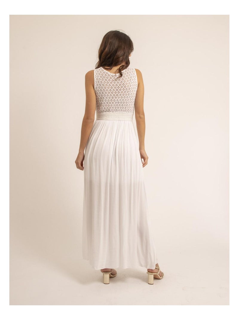 Vestito lungo in pizzo IPALENE Bianco - Kiabi