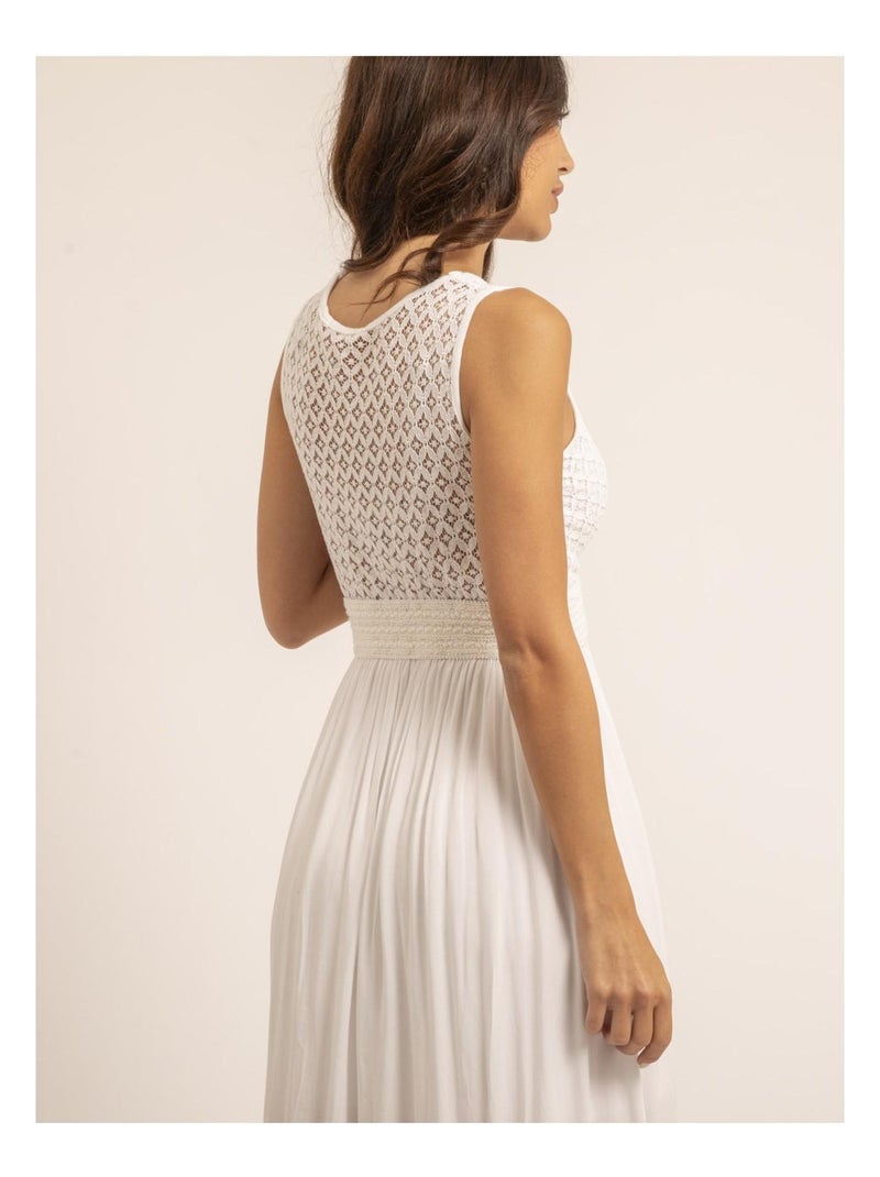 Vestito lungo in pizzo IPALENE Bianco - Kiabi