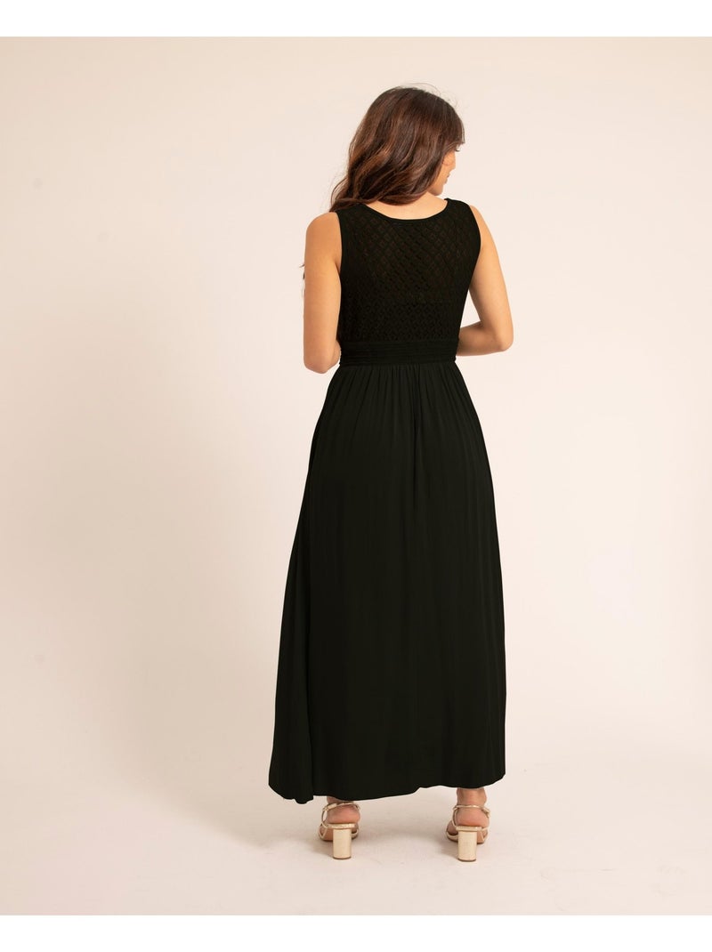 Vestito lungo in pizzo IPALENE Nero - Kiabi