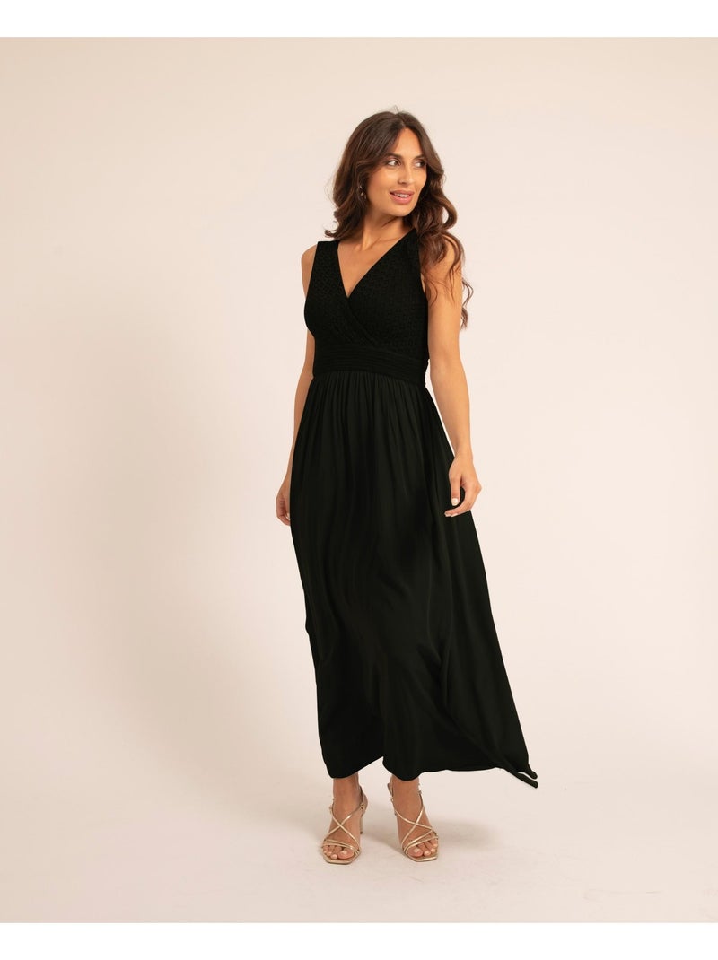 Vestito lungo in pizzo IPALENE Nero - Kiabi