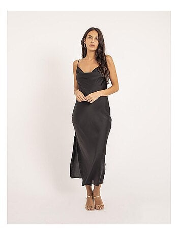 Vestito lungo in satin ISAURIE