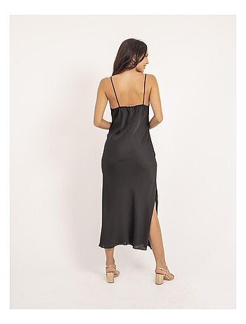 Vestito lungo in satin ISAURIE