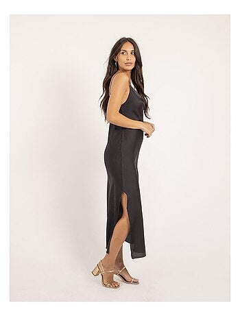 Vestito lungo in satin ISAURIE
