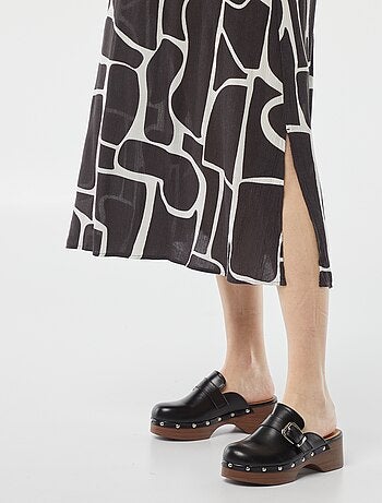 Vestito lungo in tessuto crêpe