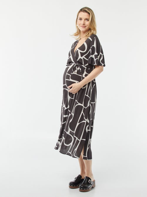 Vestito lungo in tessuto crêpe - Kiabi