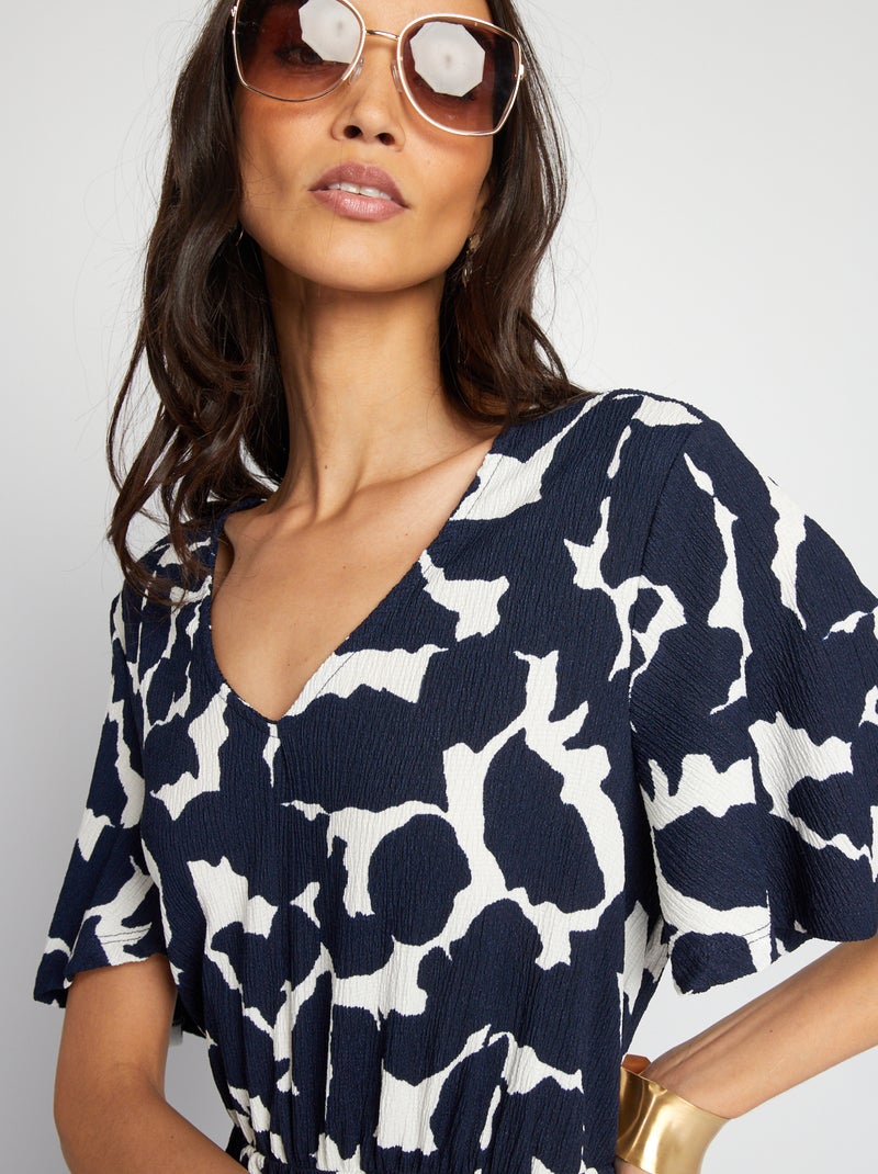 Blazer doppiopetto in tela di lana, blu | Max Mara