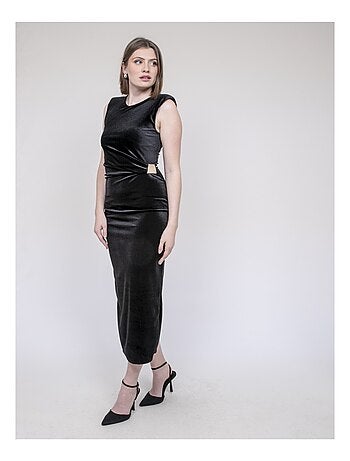 Vestito lungo in velluto ICASSIE
