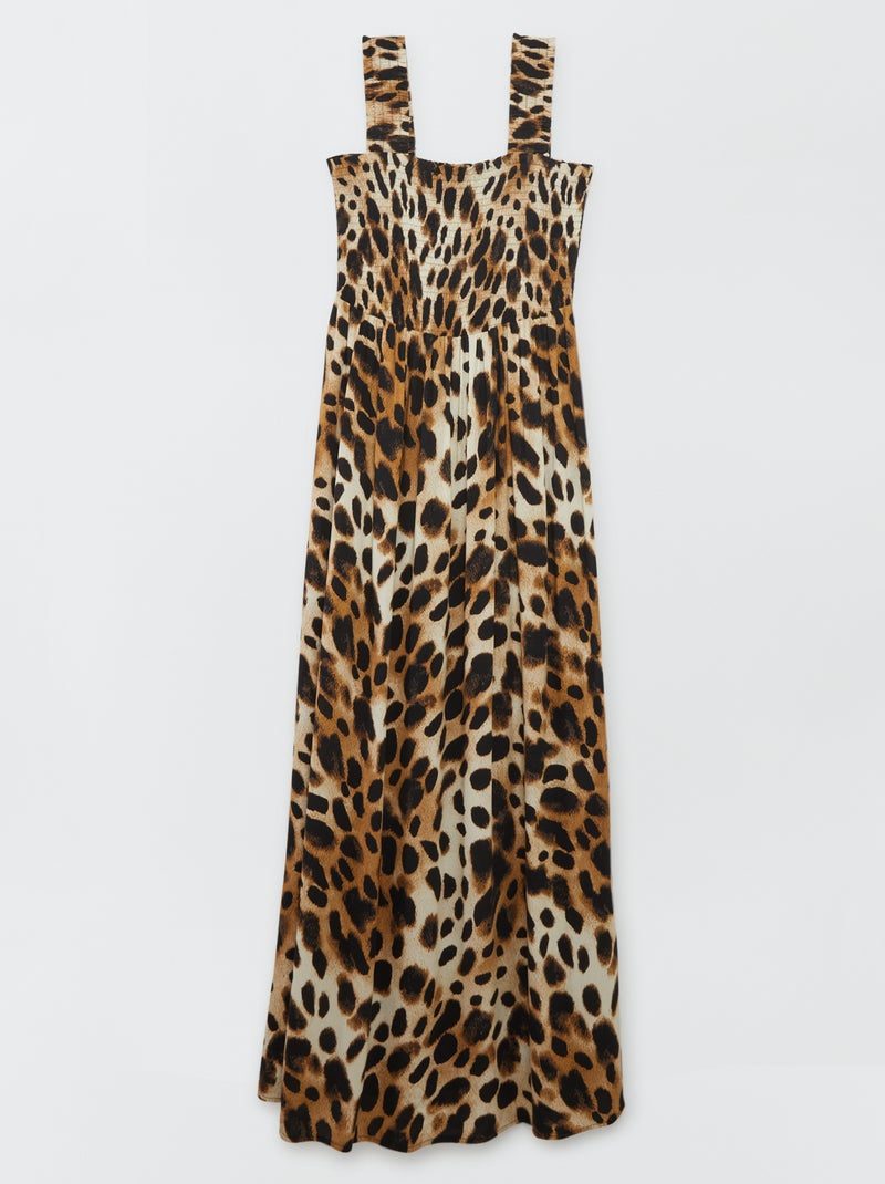 Vestito lungo leopardato 'JDY' NERO - Kiabi