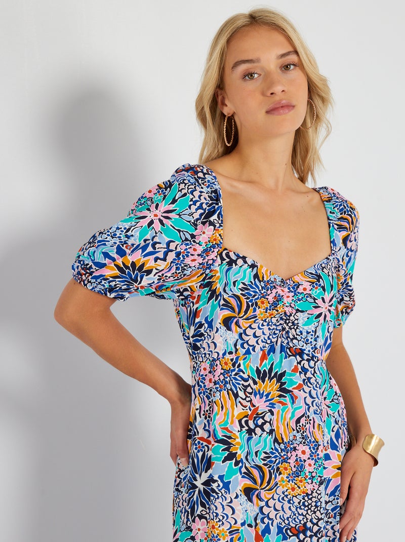 JDY Abito Donna Con Cintura In Vita, Colletto E Maniche 3/4, Tessuto Di Qualità, Look Elegante E Casual