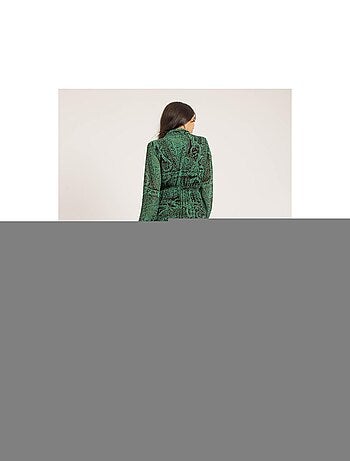 Vestito lungo plissettato con stampa INASSIA