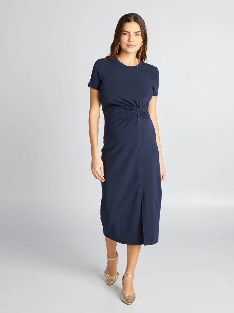 Vestito lungo premaman stretch blu - Kiabi