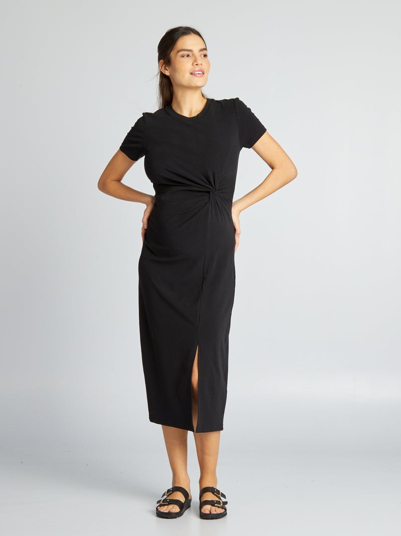Vestito lungo premaman stretch nero - Kiabi