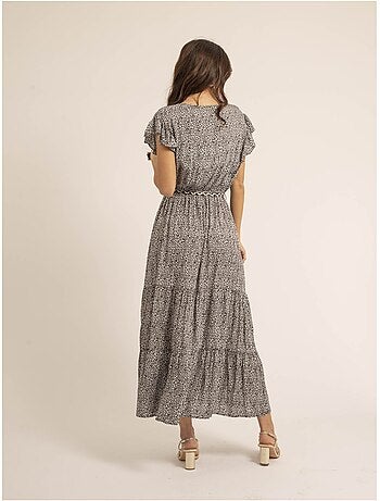 Vestito lungo scollo a v ilmax