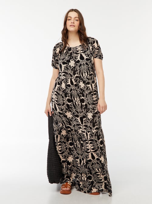 Vestito lungo scollo bardot - Kiabi