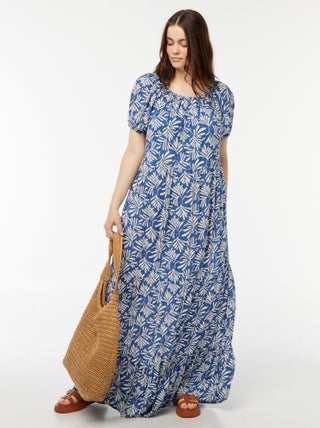 Vestito lungo scollo bardot
