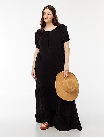 Vestito lungo scollo bardot
