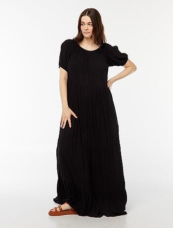 Vestito lungo scollo bardot