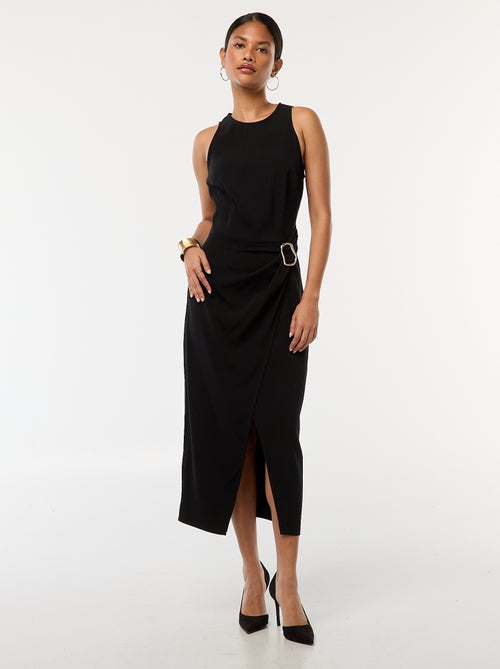 Vestito lungo senza maniche con effetto drappeggiato - Kiabi