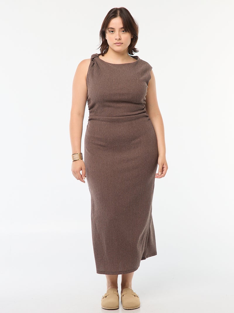 DESIGN - Gonna Lunga Marrone A Balze In Pizzo - Foto 7