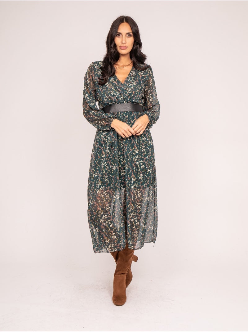 Vestito lungo stampato INCA Verde - Kiabi