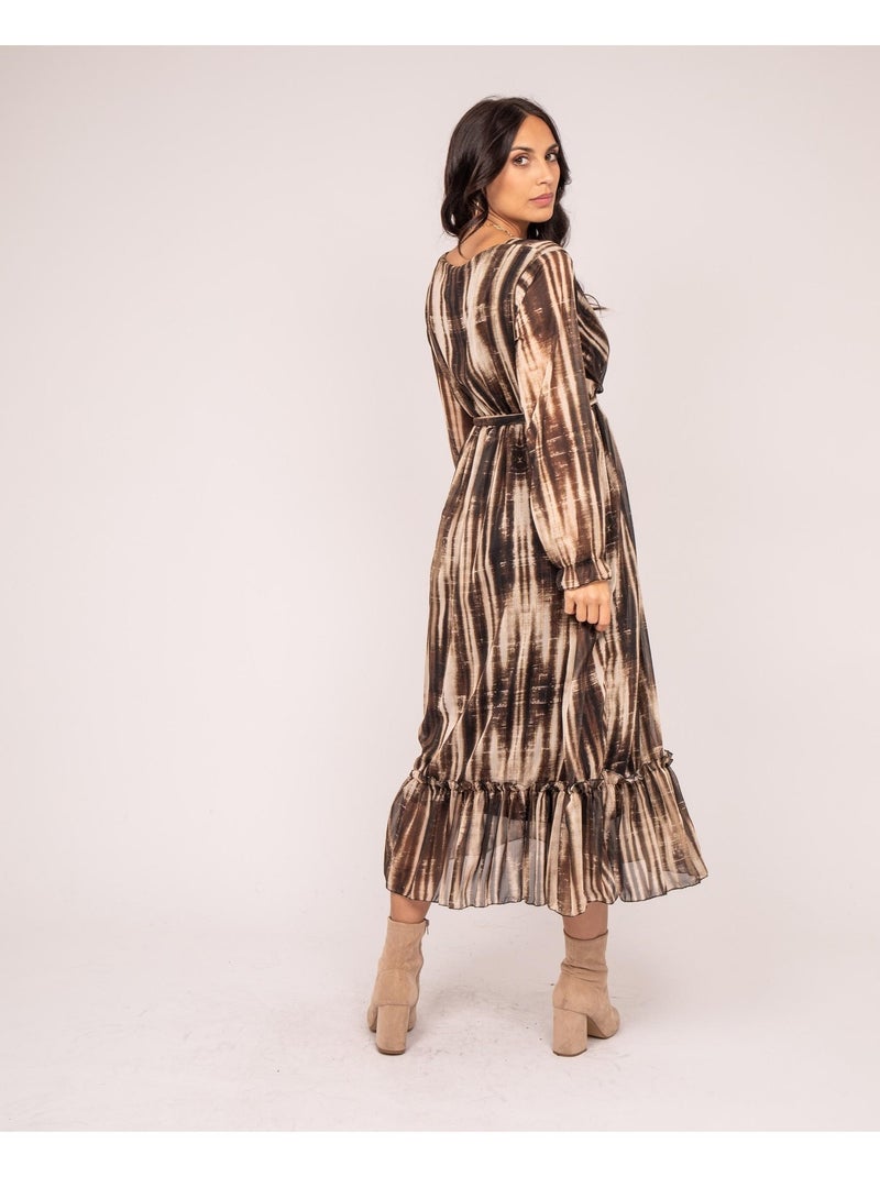 Vestito lungo stampato IZAN Beige - Kiabi
