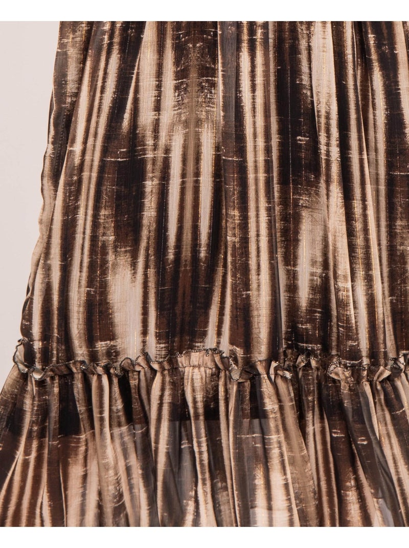 Vestito lungo stampato IZAN Beige - Kiabi
